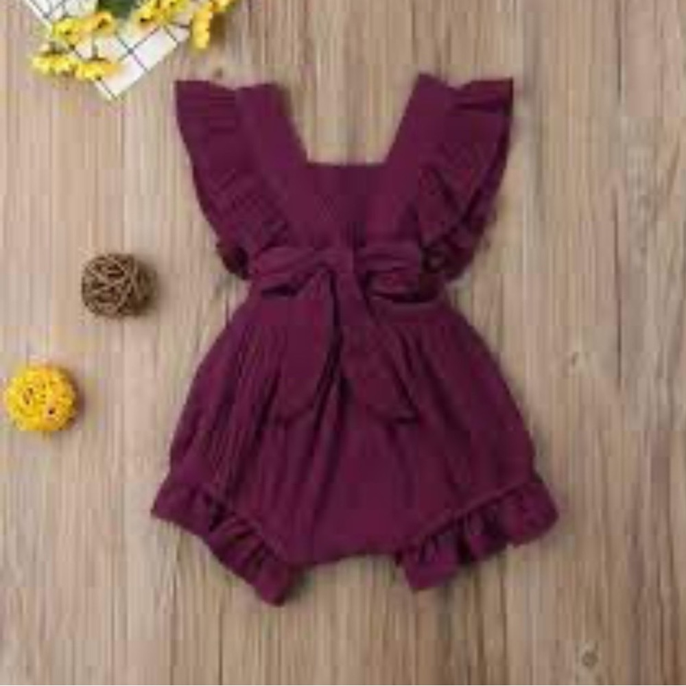 New Little Rabbit Wears Purple Baby Toddler Girls Romper - Picture 3 of 6
